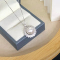 P1533 11-12mm DIY Natural  Freshwater Pearl Charm Pendant Necklace Accessory 925 Sterling Silver Jewelry for Women Without Chain