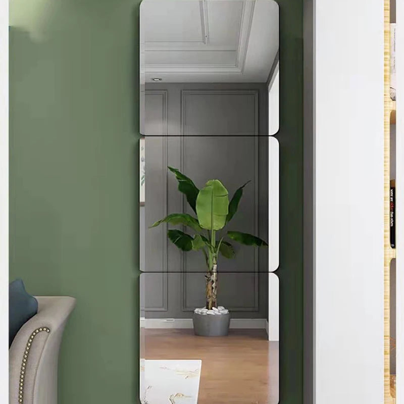 Wholesale 20*20cm Square Mural Room Decor 3d Acrylic Mirror Sheet Wall Sticker