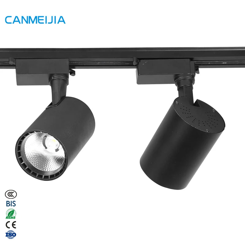 12W Mini High Lumen Led Track Light Magnetic System Ceiling Head Aluminum Housing Track Lighting FixturesLed Track Spot Light