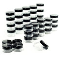 Top-selling Empty Small 5g Black Pink Plastic Eye Cream Lip Scrub Jars with Colorful Lids in 50pcs Packaging