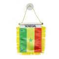 Custom Logo Digital Printing Satin Material Hanging  Senegal Pennant Flag for Car Rearview Mirror and Home Decoration