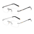 Trendy Men's Slim Titanium Optical Eyeglasses Frame High-Class Designer Colored Squared Reading Glasses with Screw