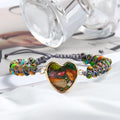 Fashion Beautiful 4mm Natural Stone Heart Charm Connect Bracelet  Women Men Healing Adjust Balance Lapis Lazuli Bracelet