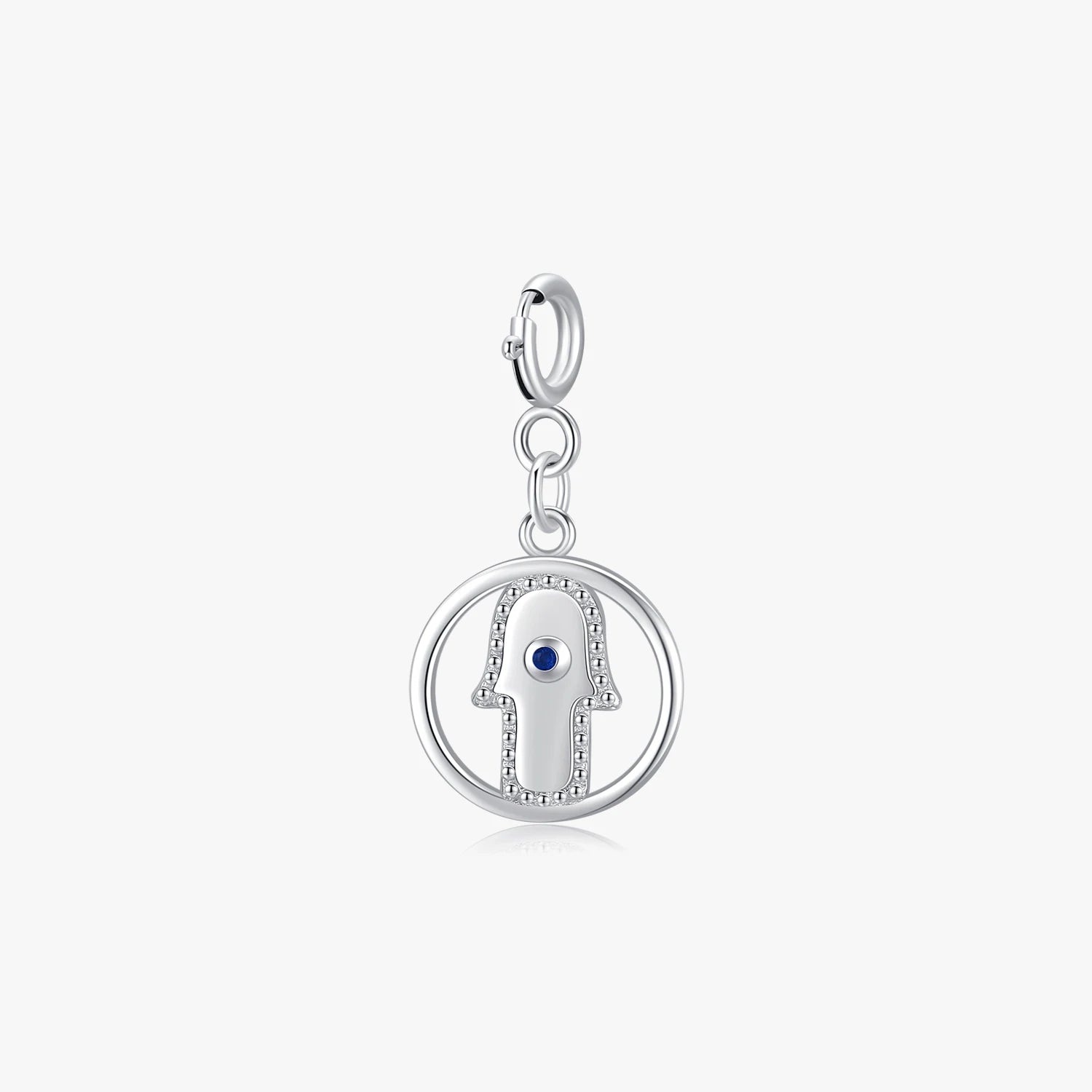 925 Sterling Silver Fine Jewelry Religious Vintage Hand of Fatima Pendant Fit DIY Making Bracelet Necklace Charms for Women