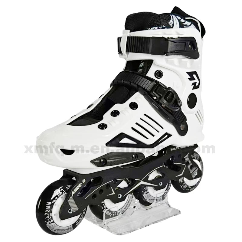 2025 Fengquan Professional Men's PU Inline Speed Roller Skate Custom 4 Wheels Aluminum Alloy Frame Adjustable US Adults Outdoor