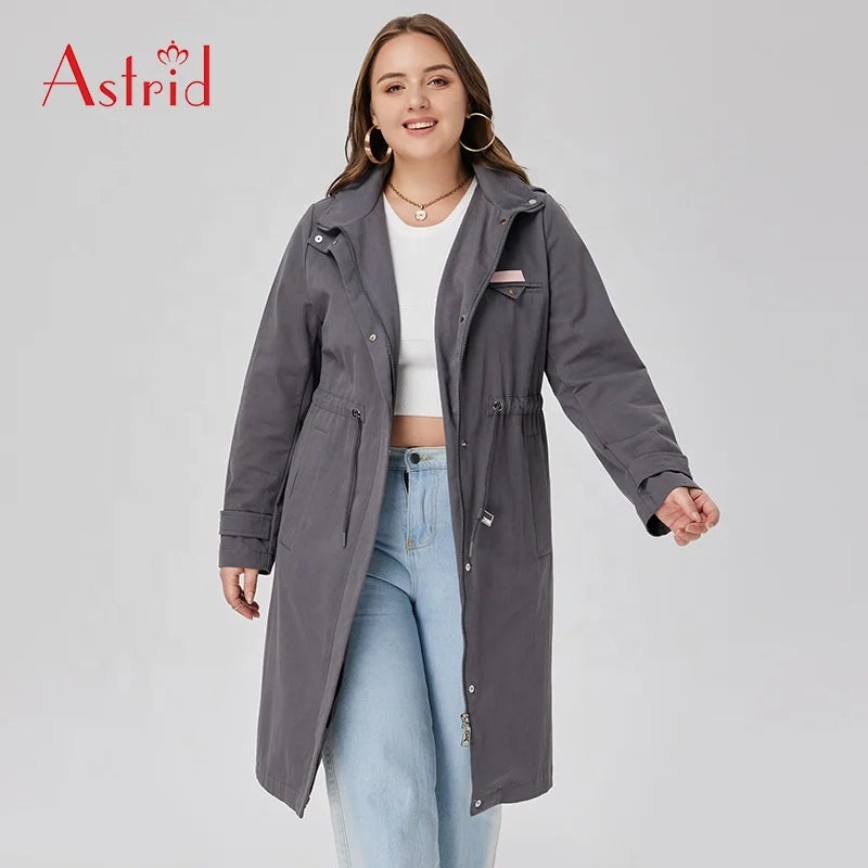 Good Quality Wholesale Custom Wind Breaker Women Windproof Blend Jackets Classic Long Trench Coat Women