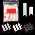 500Pcs XXL C Curve Acrylic Coffin Tapered Square Fakes False Nails Tips Clear for Nail Art