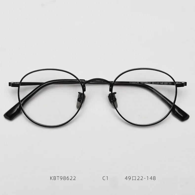 Lennon Titanium Round Glasses Men Women Handmade Ultra-Light Small Frame Retro Eyeglasses Myopia Oculos