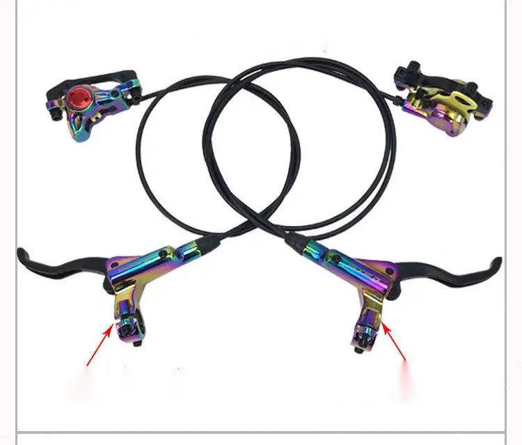 Zoom HB875 MTB Hydraulic Disc Brake 180mm BMX/Road Bicycles Alloy Components Pads Rotors 3-finger Lever Black Durable 100g