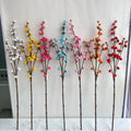O-09031 Artificial Snow Wintersweet Blossom Silk Cloth Flower Cherry Blossom Wholesale Real Touch Long Stick Plum Blossom