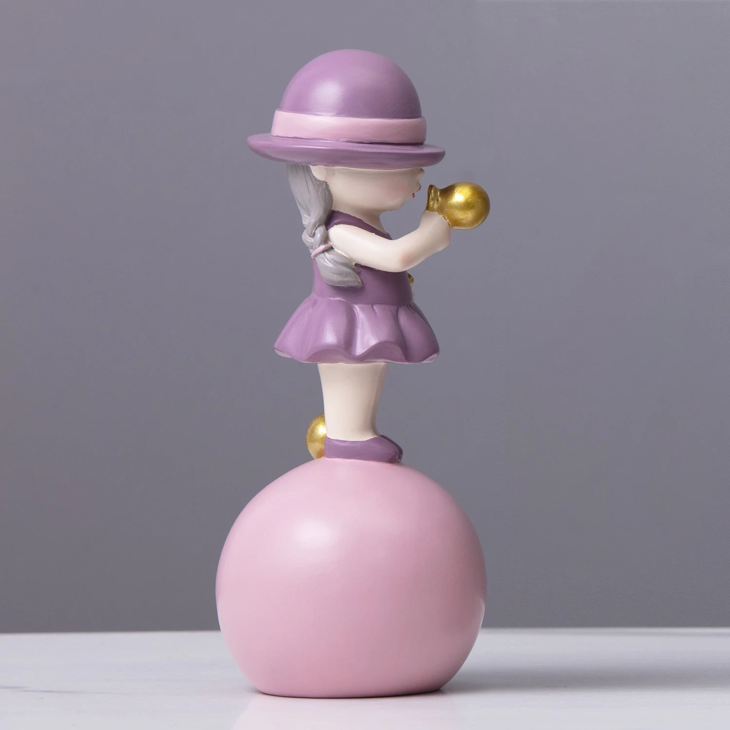 New Design Entrance Decoration Cute Bubble Girl Poly Resin Baby Care Room Statue Crafts