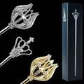 Qushine Wholesale Silver Gold Magic Fairy Wand Party Costume Crystal Rhinestone Wedding Bridal Queen Scepters