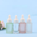 Luxury Skincare Packaging 30ml Slant Shoulder Glass Dropper Bottle Frosted  Serum Cosmetic Oil Glass Bottle