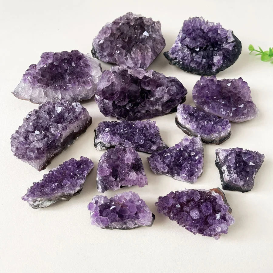 Natural Amethyst Crystal Block & Cube Healing Stones for Love and Feng Shui Decoration