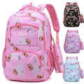 Fashionable Cute Kitten School Backpack with Pencil Case Waterproof School Bags for Primary School Children and Teenage Girls