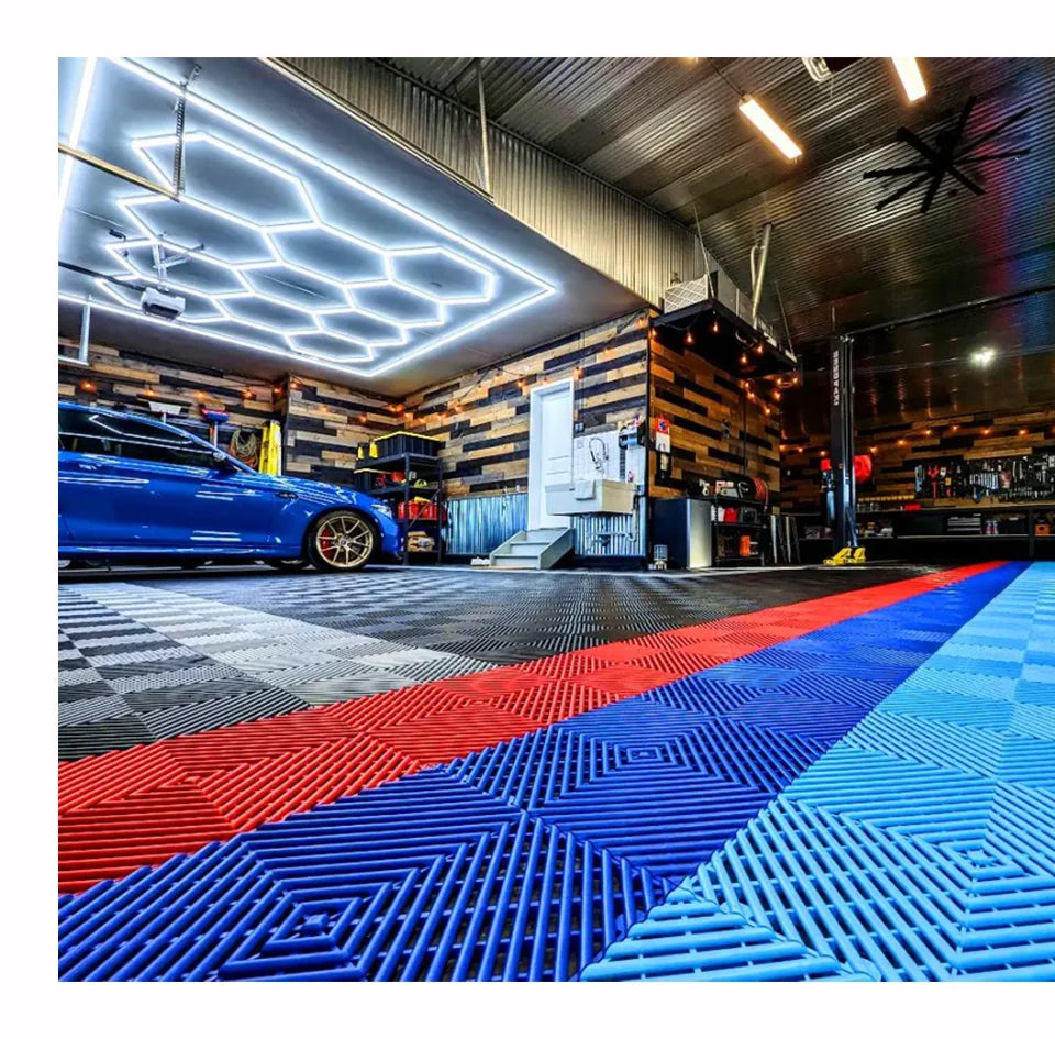 Diy Friendly Hot Sale Refined Ce/strong Garage Floor Tiles Plastic Pp Floor Carpet Mat for Car Detailing Shop