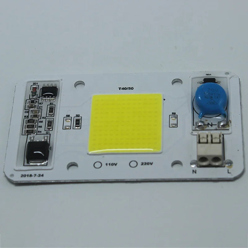 110v 220v LED Floodlight 20/30/50W Cool/Warm White Smart IC COB Chip Driver Lamp