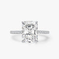 Ailmay Trendy 925 Sterling Silver Luxury Redian Cutting Rectangle 5A Zirconia Rings for Women Wedding Engagement Jewelry Gift