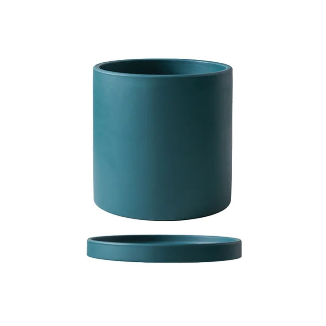 Customize 3.5 Inch Ceramic Plant Pot DIY Indoor Planter With Drainage Hole and Trays for All House Plants