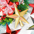Heidi 20CM Glitter Five-Pointed Star 2D PVC Christmas Tree Top Decoration Single Top Star Ornament for Festive Christmas Tree MegaBDM
