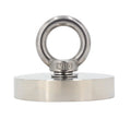 170KG 380LBS N35 D67mm Single Side Countersunk Hole Round Neodymium Fishing Magnet with Eyebolt