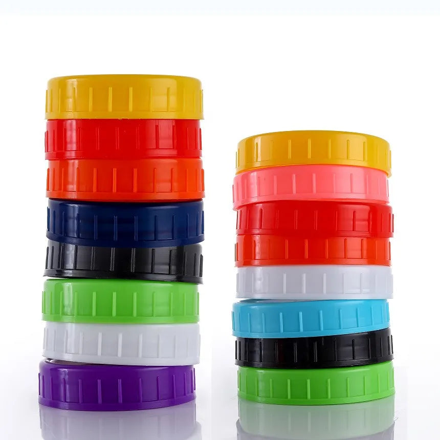 70mm 86mm Neck Size Wide Mouth Plastic Mason Cap Wide Mouth Lid for Mason Jar Bottle