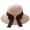 Wholesale Cheap Foldable Summer Outdoor Sunshade Ribbon Paper Logo Custom Custom Beach Hats for Women Summer Straw Hat