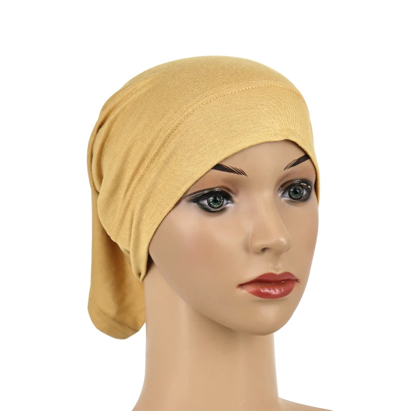 Popular Inner Hijab Cap Jersey Hijab Free Size for Muslim Women Inner Scarf Stretchy Clothes Wholesale