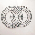 8 Inch Artificial Flowers and Wreaths Decorative 4 Coils Wreath Frame Dark Green Iron Wire 2.3mm Diameter Wreath Ring