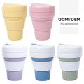Custom Logo Material 450ml 16oz Travel Mug With Lid Silicone Sleeve or Cork Reusable Keep Silicone Coffee Cup