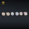 Fashion Silver Cushion Cut Diamond VVS Hip Hop Moissanite Screw Back Earrings for Men