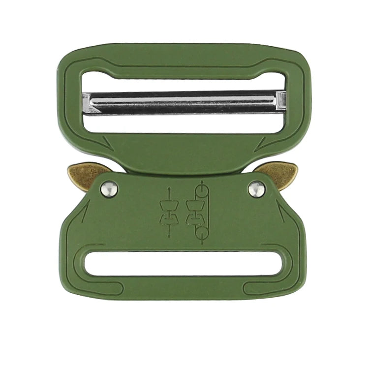 Green 45mm Metal Buckle for Backpack Tactical 1.75inch Quick Side Release Buckle 50mm Zinc Alloy Buckles Head With Custom logo