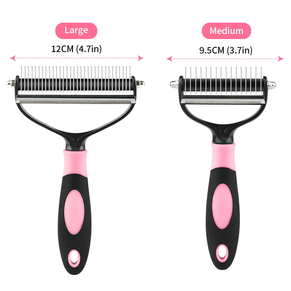 Top Seller New Release Pet Grooming Cleaning Tool 2 in 1 Pet Comb Open Knot Hair Removal Dog Hair Eliminator Comb