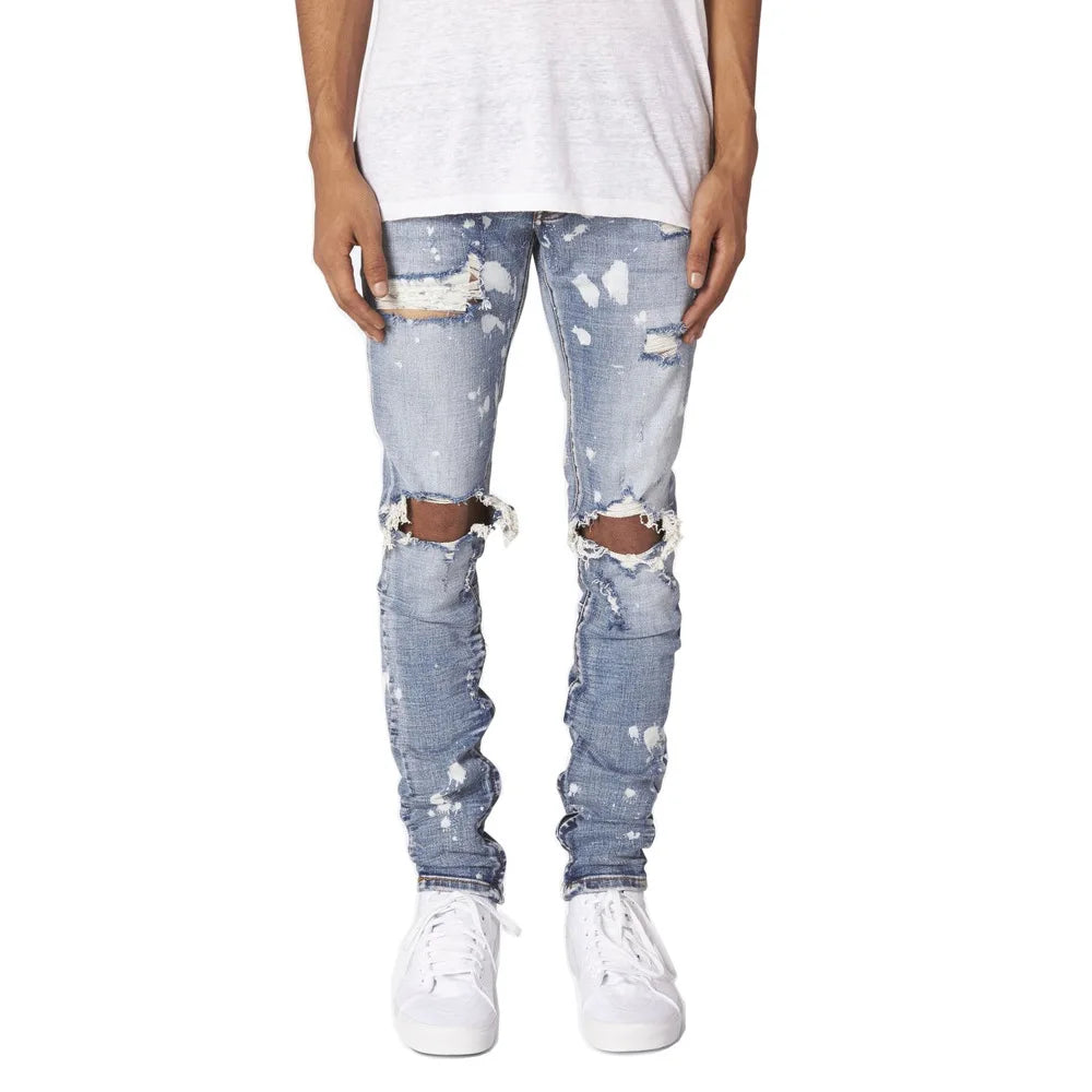 Slim Stretch FOG Style Pants for Men Tapered Fashion Jeans Men Denim Jeans Men