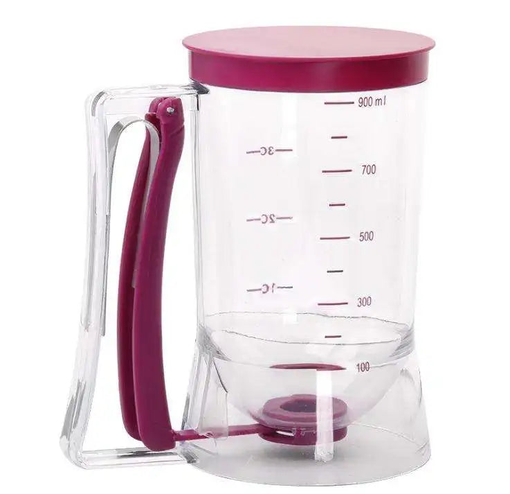 Waffles Muffin Mix Crepes Cupcake Handheld Home Food Gadget Handheld Measuring Cake Dough Mixer and Pancake Batter Dispenser