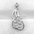 Sterling Silver 3*3mm Semi Mount Pendant Empty Frame Blank Support Setting S925 Base Holder Without Center Stone for DIY Inlay