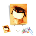 Trend Products Animal Painting by Numbers for Kids Easy Hand-painted Owl Paint by Numbers with Framed Canvas