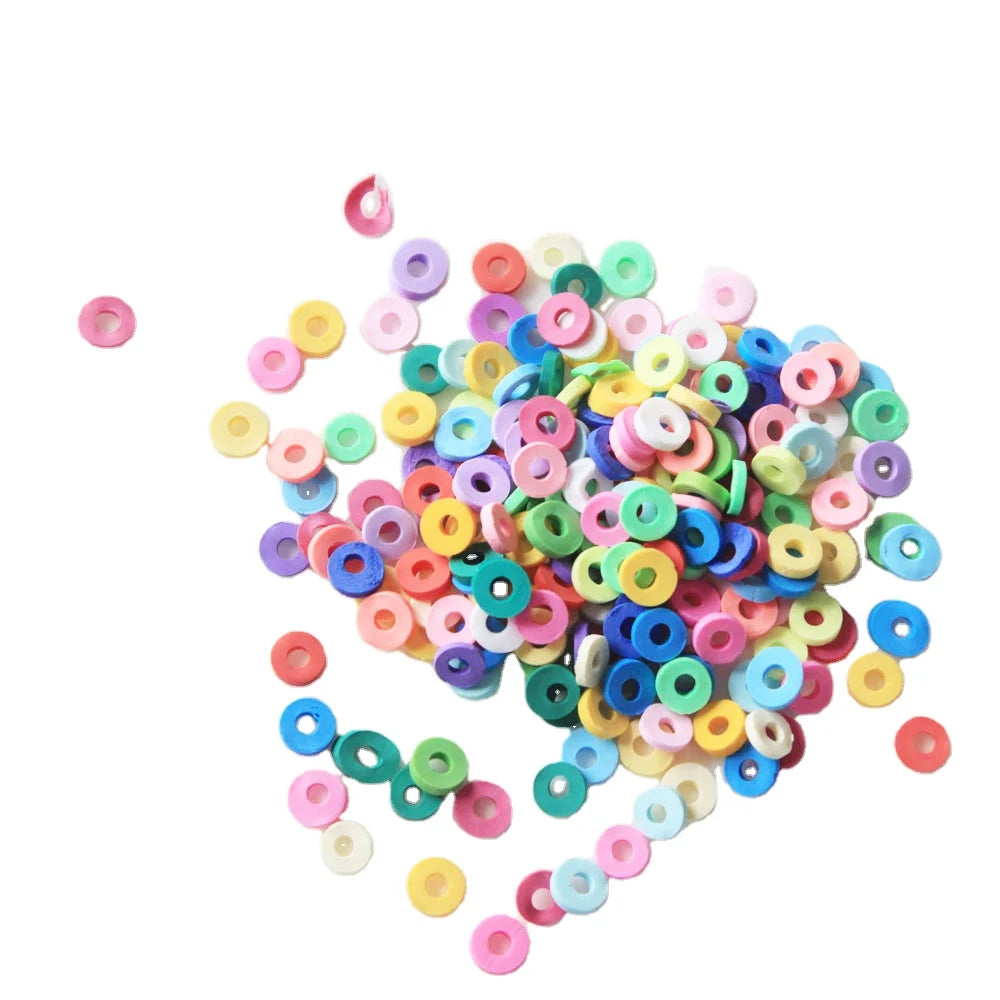 Colorful Round Circle Flower Plum Blossom Soft Polymer Clay DIY Filler Slime Accessory Embellishment