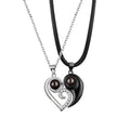 JOYFFO 925 Silver Trendy Heart Necklace with 100 Languages 'I Love You' Projection Holiday Gift for Wives or Moms