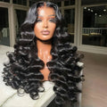 Loose Wave 13*6 Frontal Human Hair Wigs Natural Black Heavy Density Remy Hair HD Straight 360 Full Lace 7x7 Closure 4C Hairline