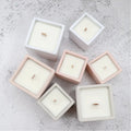 Unique New Material Custom Logo Color 5oz 8oz Small Mini Pink Square Cement Concrete Candle Jar