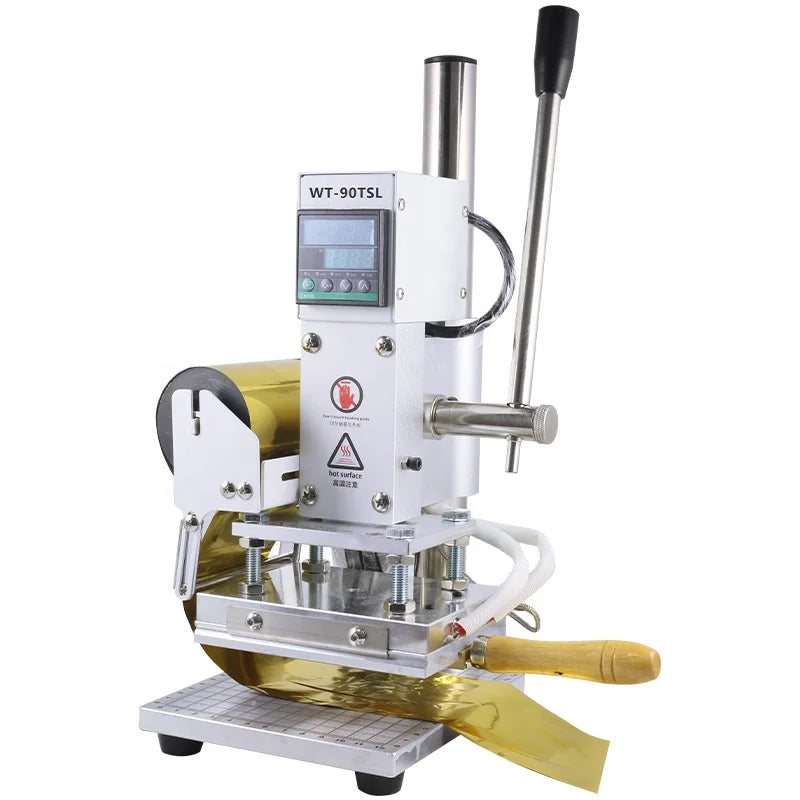 Mini Digital Hot Foil Stamping Machine Gold Silver Foil Manual Digital Leather Logo Embossed Hot Stamping Machine