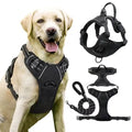 Big Dog Harness Leash Pet Reflective Oxford Vest Soft Mesh Padded No Pull Dog Harness Leash Set for Small Medium Large Dogs