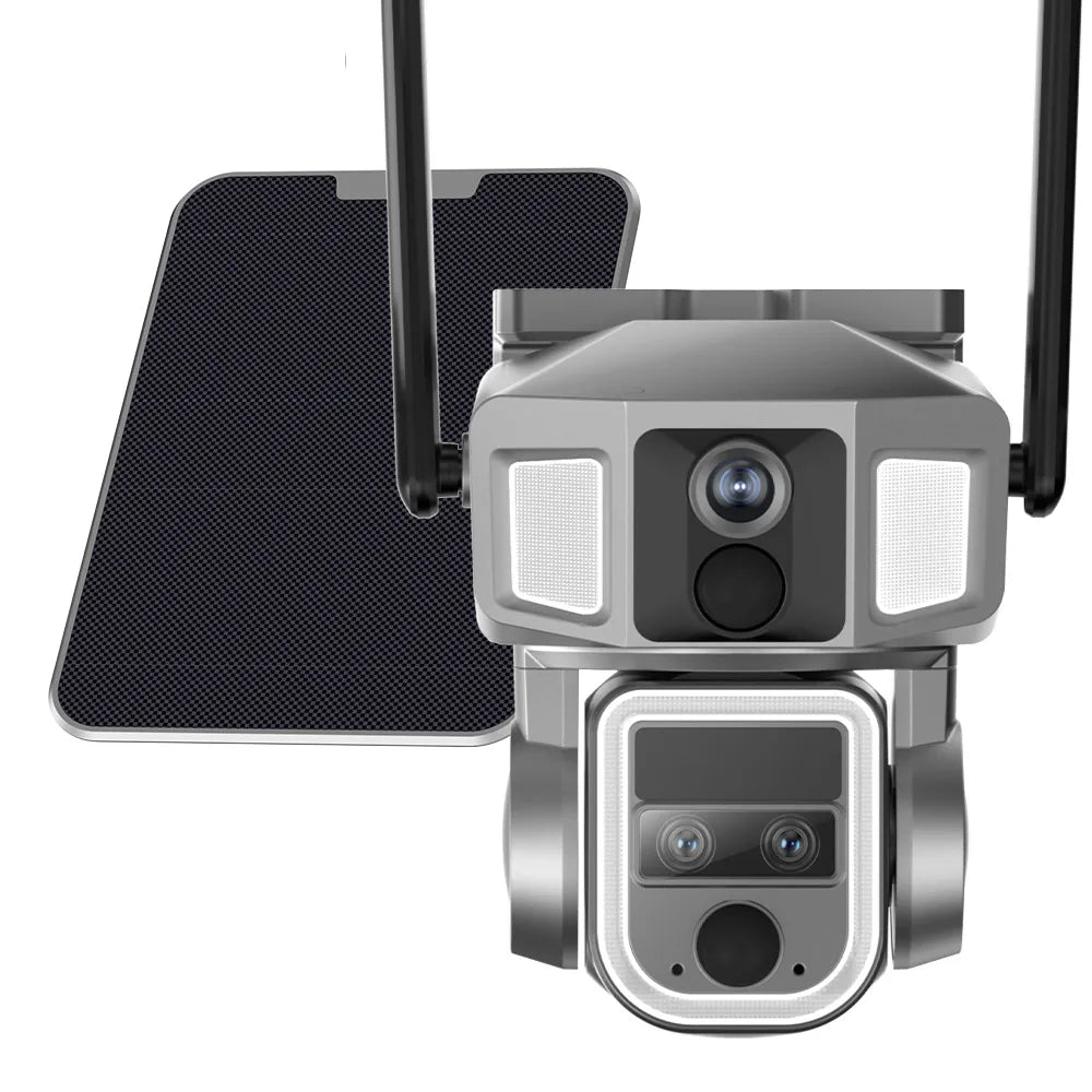 LS VISION 4MP 9 Watt Outdoor Solar Cameras with 20x Optical Zoom IP166 Alarm Camera Security 4G&WIFI CCTV PTZ Camera