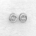 Sterling Silver 4*4mm Semi Mount Stud Earrings Empty Support Blank Claws Setting S925 Base Without Center Stone for DIY Inlay