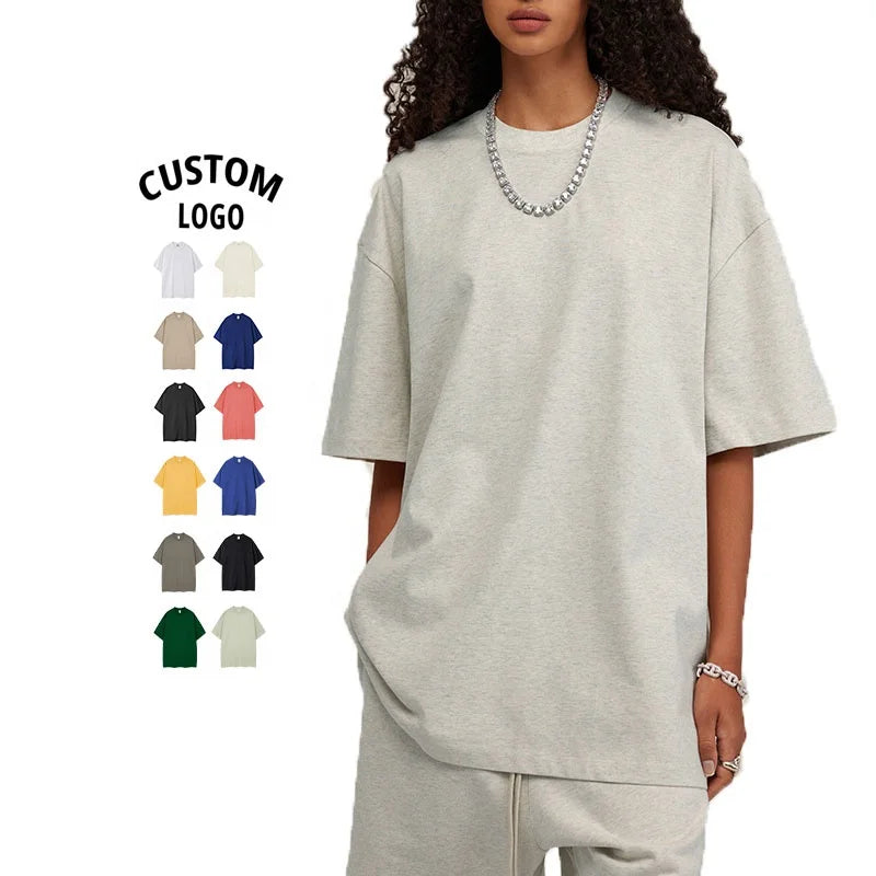 Custom  Round Neck Premium Cotton Blank Luxury Oversized Men's Short Sleeve Plain T-Shirt Plus Size Men's T-Shirts