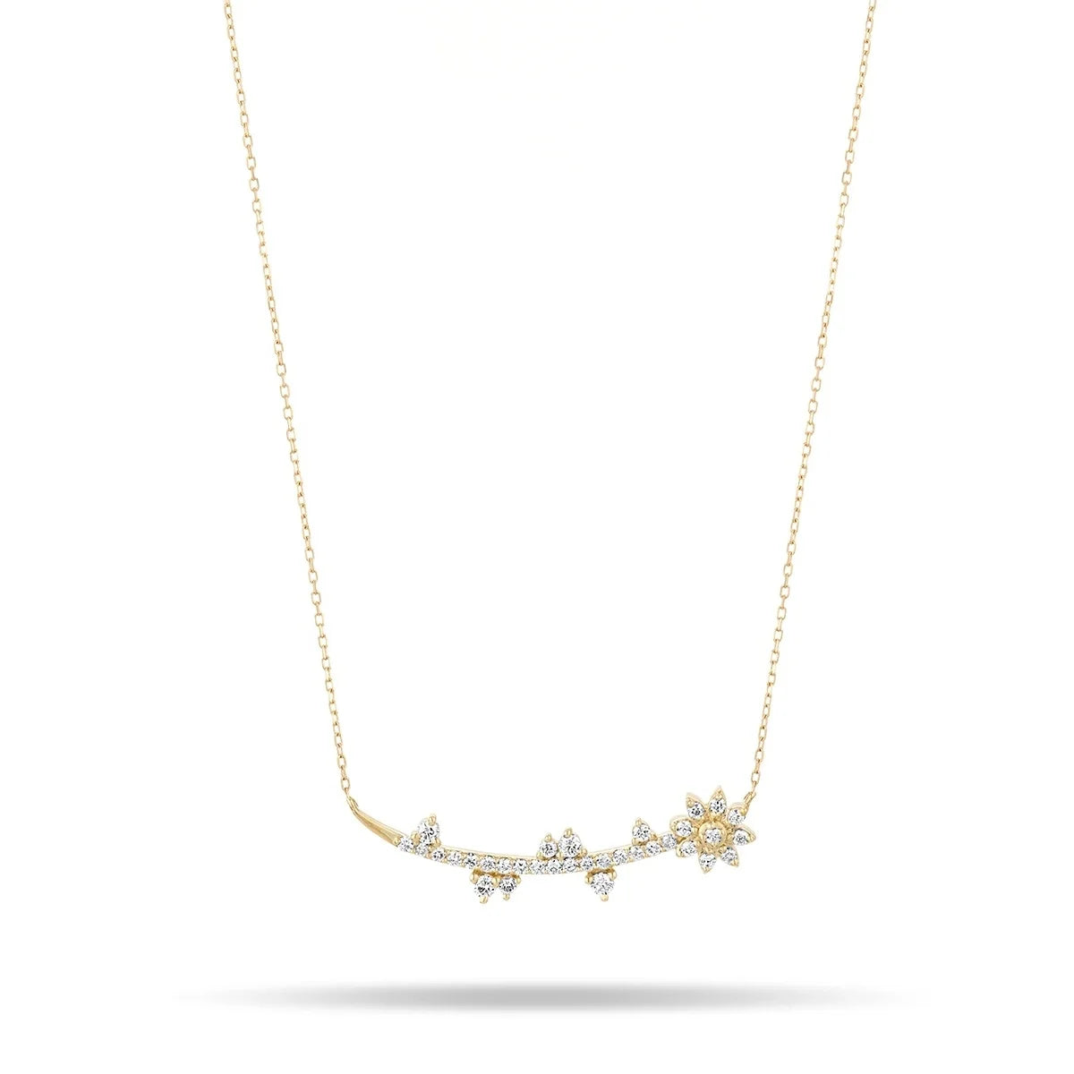 LOZRUNVE 925 Sterling Silver New Design Large Daisy Elegant Sweet Necklace Set for Women