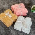 SummerAirConditioning Quilt Soft and Comfortable Double-Sided Flannel Cover for Sofa Thickened Blanket