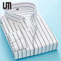 Liu Ming Oem Odm Wholesale Popular Fashion Autumn Men Clothing Striped Long Sleeve Button Formal Business Dress Shirts