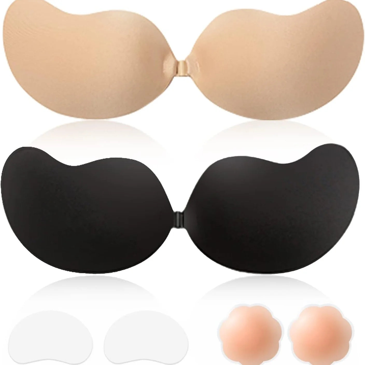 2025 Mango Transparent Lift Tape Silicone Nipple Cover Transparent Lift Tape Strapless Backless Push up Invisible Bra